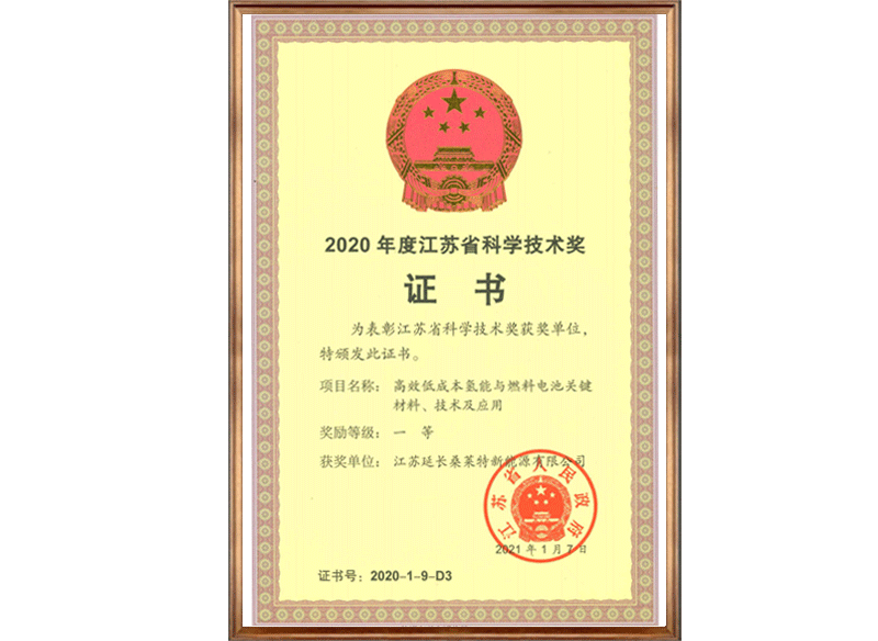 2020年度江苏省科学技术一等奖
